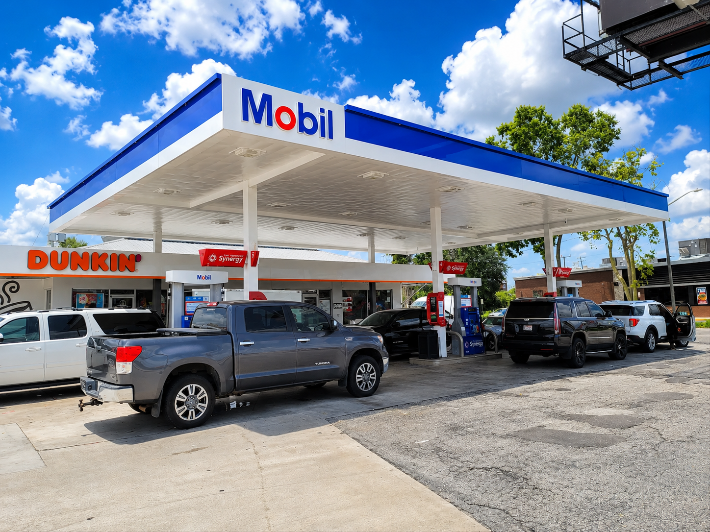 Mobil Gas Station Exterior